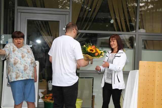 Blumen für die pädagogische Leiterin