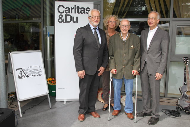 Obmann Tauchner, Schriftführerin Janistyn, Altobmann Müller und Präsident Landau