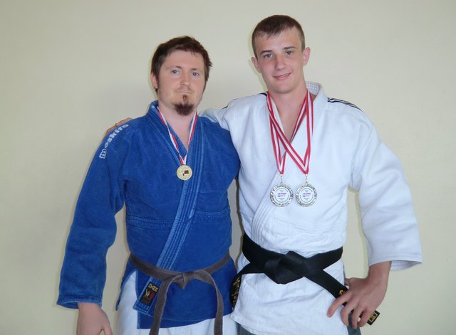 Die erfolgreichen Luftenberger Judoka Philipp Pfeffer li. und Andreas Glansegg re.