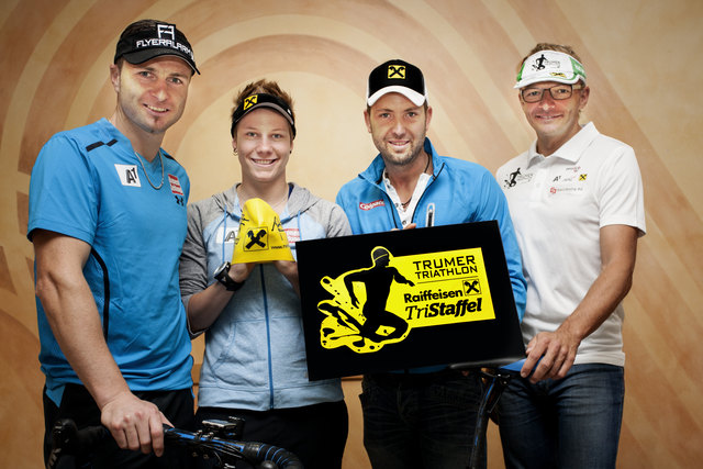 Lisa Maria Reiss, Andreas Prommegger und Reinfried Herbst werden als 3er Team die 750 m schwimmen, 25km Rad fahren und 5 km laufen.