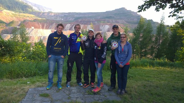 ALLOUT Enduro Union (v.l. Gerhard Mark, Thomas Ischep, Oliver Burkhardt, Corinna Smrecnik, Karl-Heinz Pavlic, Sonja Adlaßnig)