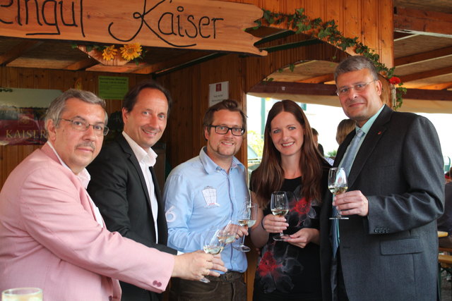 SPÖ-Eisenstadt Team am Winzerkirtag: GR Dr. Richard Mikats, LAbg. Vzbgm. Günter Kovacs, Kurt Kaiser, Stadträtin Renée Maria Wisak, GR Dr. Ramin Pecnik