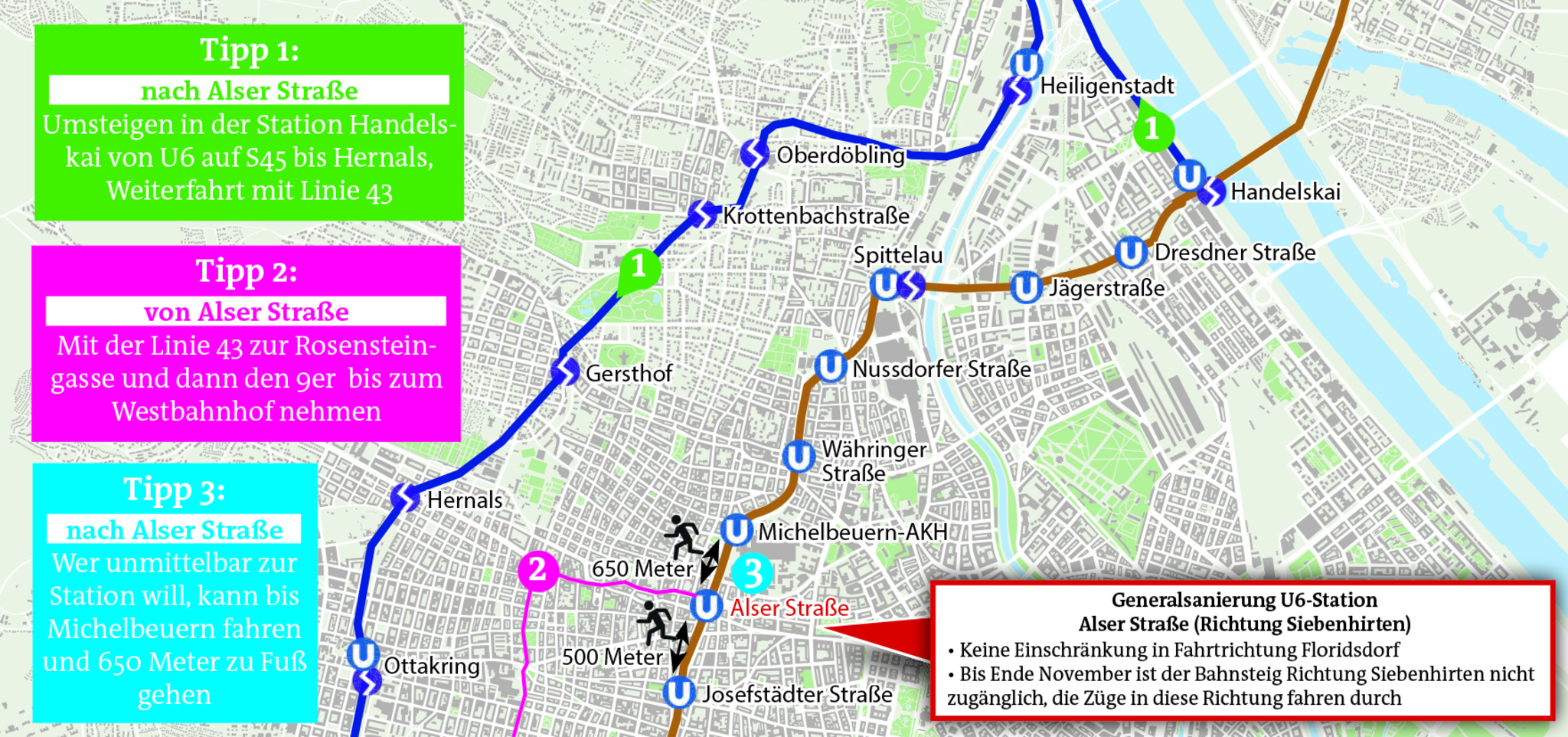 U6Station Alser Straße ist bis November gesperrt Wir haben die