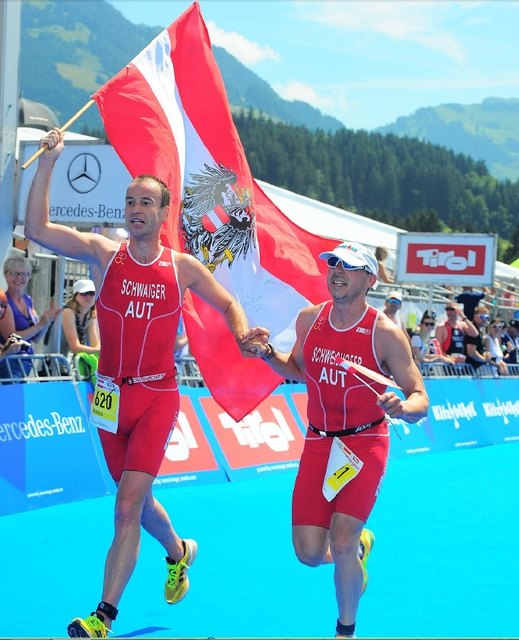 Gemeinsamer Zieleinlauf: Markus Schwaiger und Roman Schweighofer schwebten auf Wolke sieben.