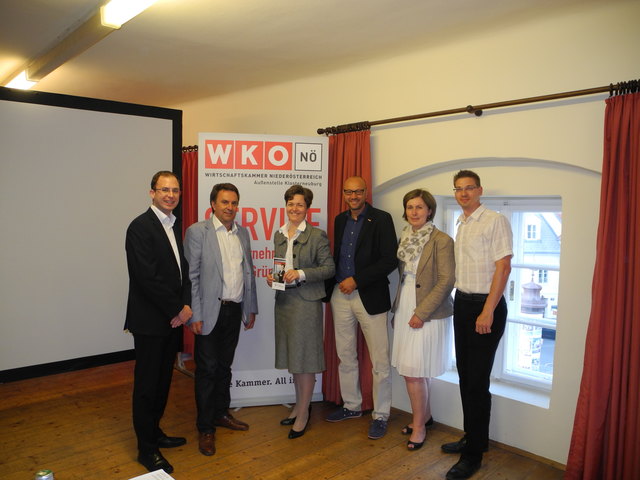 Andreas Hofbauer, WB-Obmann Wolfgang Ecker, Rechtsanwältin Nina Ollinger, Außenstellenleiter Friedrich Oelschlägel, Außenstellenleiterin Isabella Petrovic-Samstag, Markus Schön