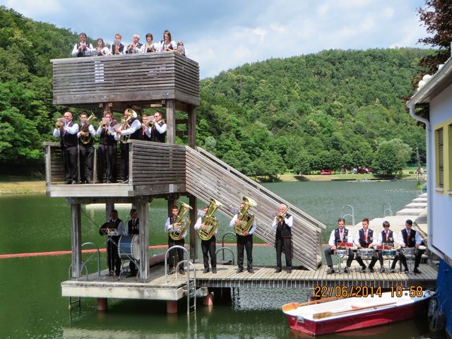 Die Trachtenmusikkapelle Rechnitz umrahmte das Jubiläumsfest musikalisch