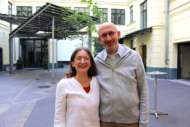 Immer an Petra Öllingers Seite: Ehemann und kreativer Partner Georg Schober.