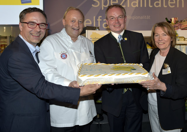 Christof Kastner, Alfons Schuhbeck, LR Dr. Stephan Pernkopf, KR Sonja Zwazl (v.l.).