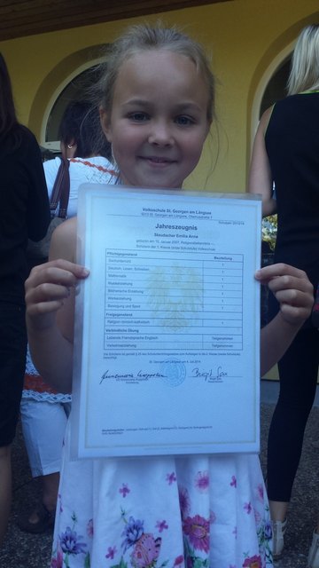 Emilia Staudacher , 1. Klasse VS St. Georgen am Längsee