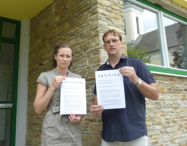 Johannes Hofbauer, Lehrer in Deutsch Tschantschendorf, hat die Petition initiiert.