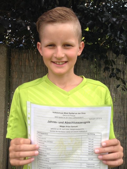Volksschule West Spittal 4b Arian Samuel Weger