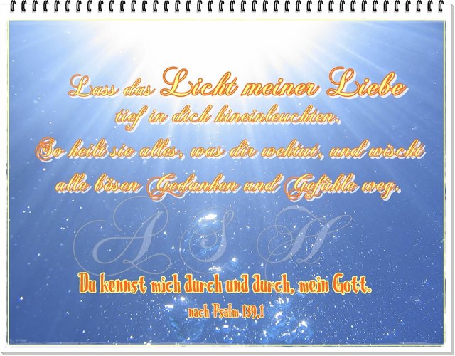 das Licht seiner Liebe nach Psalm 139,1