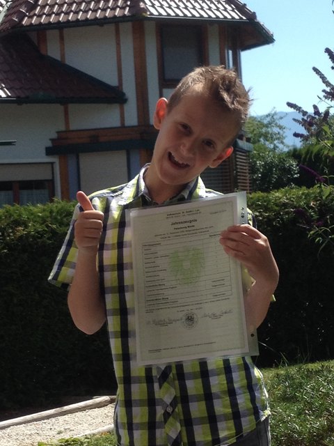 Moritz Petschenig, 1a Klasse der Volksschule St. Andrä
