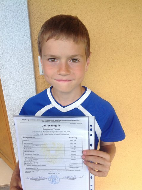 Thomas Droneberger Bildungszentrum Metnitz 2.Klasse Volksschule