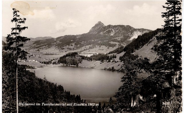dort wo jetzt der Haldensee ist, breitete sich eine wunderschöne Wiese aus, die drei Schwestern gehörte