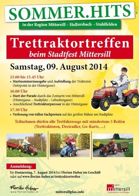Trettraktortreffe 2014 beim Stadftest Mittersill | Foto: Mittersill Plus