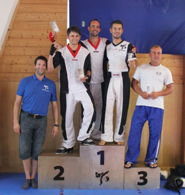 Am Podest bei der Landesmeisterschaft:  Stefan Huemer (2.v.li.), Harald Hageneder (mitte). | Foto: Foto: Privat