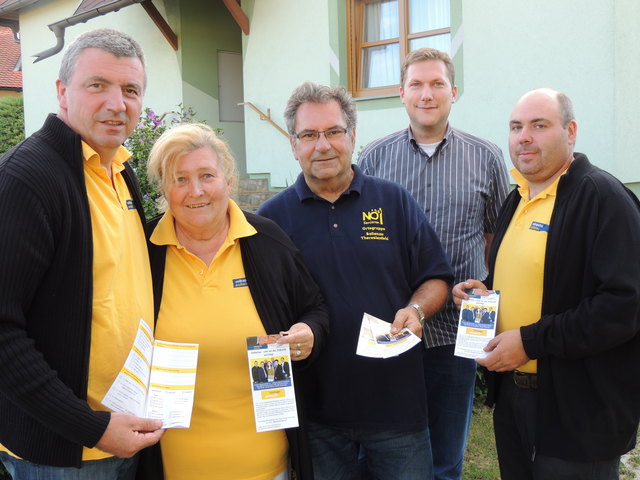 Foto v.l.n.r.:
Gemeindeparteiobmann Gf.GR Martin Kabicher, ÖAAB-Obfrau Helga Igel, Seniorenbundobmann GR Hans-Michael Putz, JVP-Obmann GR Stefan Danzinger, Bauernbundobmann GR Erich Pöltl