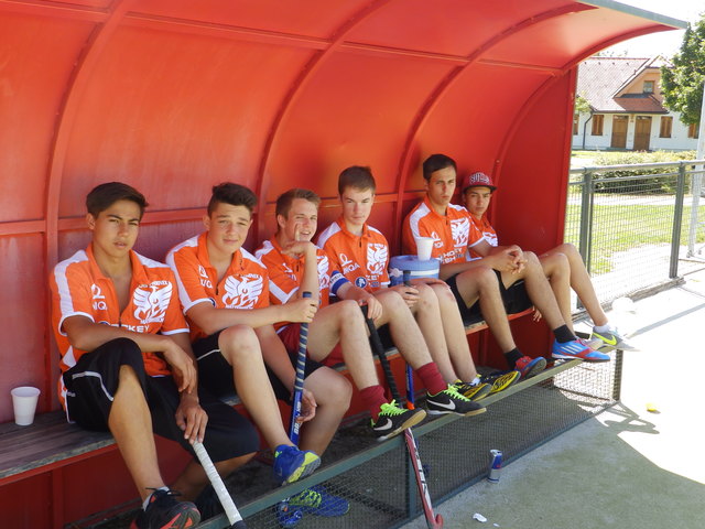 Robert Stricker, Sascha Rottensteiner, Kapitän René Steuer, Daniel Schlögl, Marco Steuer und Samuel Milanollo | Foto: LHV Phönix Mattersburg