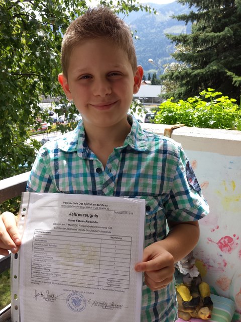 Fabian Alexander Ebner, Volksschule Ost Spittal / Drau. Klasse 2b