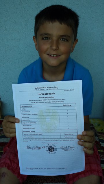 Maximilian Reinisch, 2.B. Volksschule St. Johann im Lav.