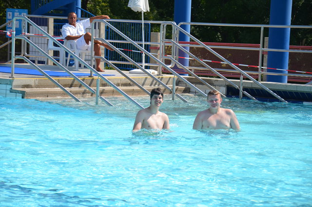 Wasserratten unter sich: Marcus und Niklas