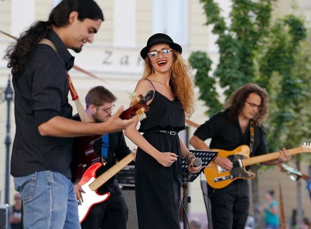 Die Brüder Stinauer beim Stadtfest in Györ vor einer Woche - die Stimmung war exzellent.. | Foto: Stinauer