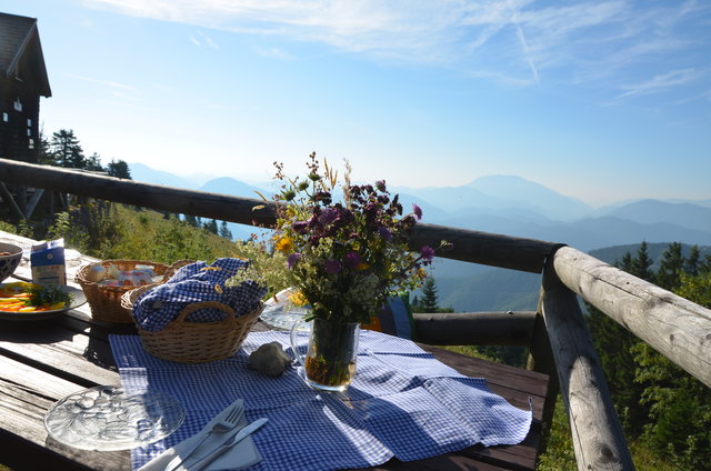 Tolle Aussicht beim Frühstück