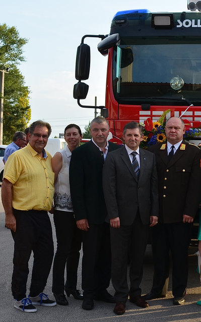 GR Michael Putz, GR Manuela Frisch, ÖVP-GfGR Martin Kabicher, ÖVP Landtagsabgeordneten Franz Rennhofer und Feuerwehrkommandant BR Wolfgang Schweidl