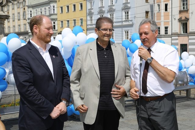 Oa Dr. Andreas Maieron, Hubert Kehrer, Landtagspräsident Viktor Sigl | Foto: Fotostudio Eder, Linz