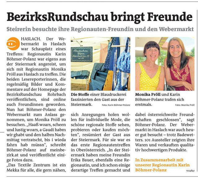 Moni-Hex, gööö do schaust... Des hättst da nieeee gedacht... dass dei Gsicht heut aus der Zeitung lacht...