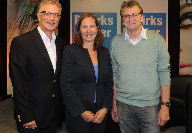 Mit SPÖ-Klubobmann Walter Steidl und FPÖ-Klubobmann Karl Schnell startete Stefanie Schenker bei "Bezirksblätter nachgefragt" in die Sommergespräche. Die Sendung läuft auf RTS und kann auch unter http://www.rts-salzburg.at/ angesehen werden. | Foto: BB