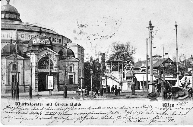 Postkarte des Circus Busch.