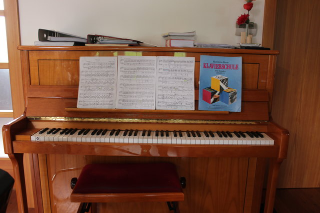 Auf dem Klavier spielen hauptsächlich Valentin und Severin Posch, die beiden Söhne. Sie haben das musikalische Talent ihres Vaters geerbt.