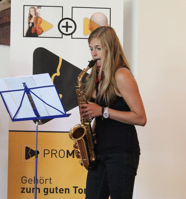 Magdalena Pozzi vom Saxofonquartett SQUON