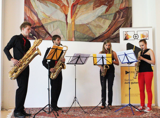 Julia Jessenitschnig, Stephan Lerchbaumer, Lukas Breitenlacher und Magdalena Pozzi