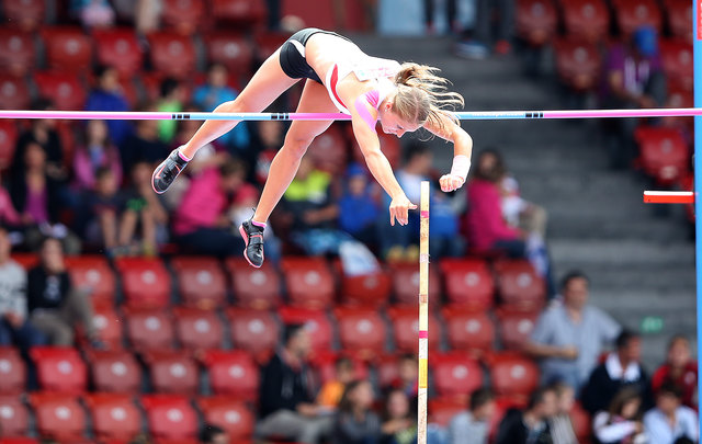 Kira Grünberg bei ihrem Rekordsprung – am Donnerstag steigt das Finale! | Foto: GEPA