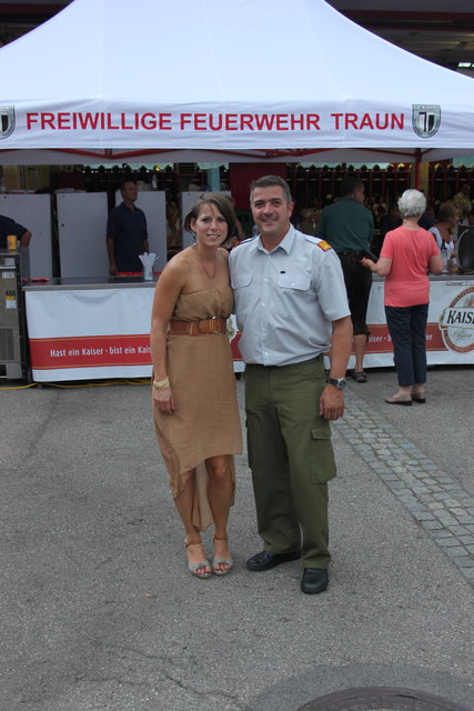 Feuerwehrkommandant Oskar Reitberger mit seiner Lebensgefährtin Verena Ehrmann.