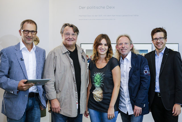 P3TV Chefredakteur Rudolf Vajda mit Joesi Prokopetz, Veronika Schicho, Alexander Bisenz und BEZIRKSBLÄTTER Redakteur Christian Trinkl. | Foto: Bollwein