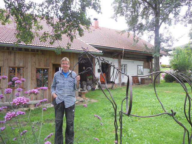 Der stolze Noriker in Habekottés Garten war Teil eines internationalen Kunstprojekts zum Thema "Vom Aussterben bedrohte Tiere".
