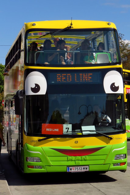 Die Busse der RedLine schauen alle so neugierig freundlich drein
