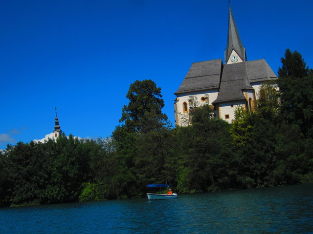 eine Idylle am Wörthersee, Maria Wörth mit seinen beiden Kirchen.