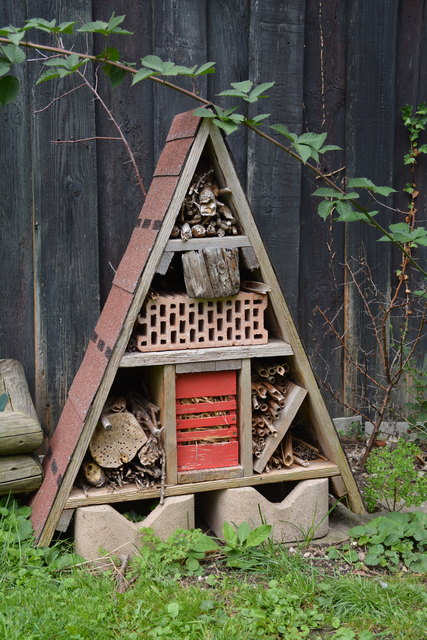 Dieses Insektenhotel ist ein echter Blickfang in Wilhemine Buxhofers Garten. | Foto: Roland Mayr