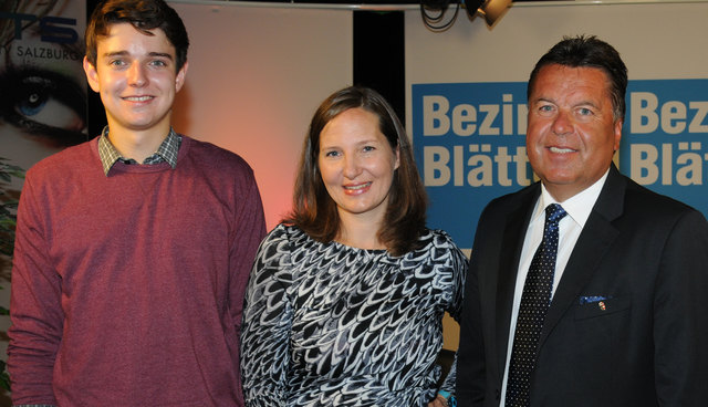 Sommergespräch mit Bezirksblätter-Chefredakteurin Stefanie Schenker: Amin Oueslati und Landesrat Hans Mayr.