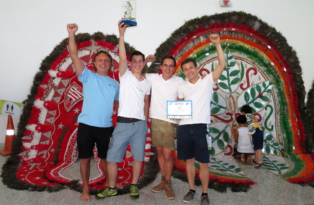 Die Weltmeister (v.l.) im Cospace: Anton Edl, Manuel Lux, Georg Kogler und Norbert Vas.