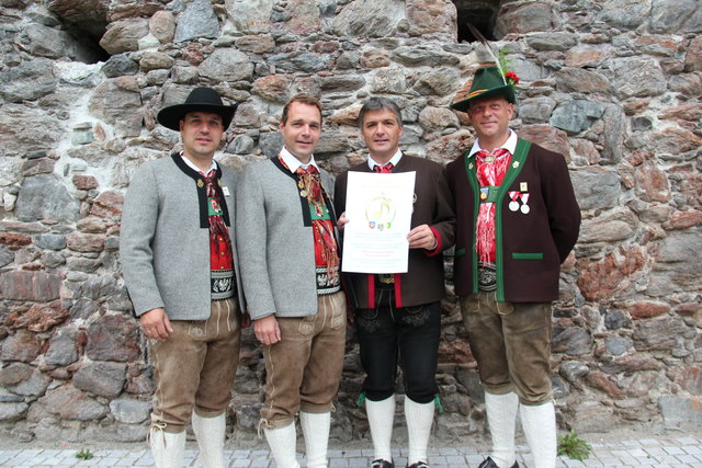 Andreas und Johannes Nemmert (MK Thurn), Franz Webhofer (MK Gaimberg) und Michael Mattersberger (MK Oberlienz) freuen sich über das zweite Gemeinschaftsprojekt.