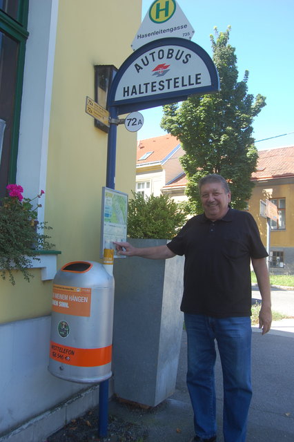 Ernst Baudisch fordert, dass der 72A  bis zum Betriebsschluss auch die Station Hasenleitengasse anfährt.