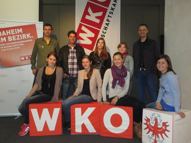 Projektgruppe der FH Kufstein & Betreuung seitens FH und WKO Tirol. | Foto: FH Kufstein Tirol