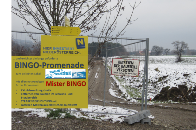 Fotomontage "BINGO-Promenade"