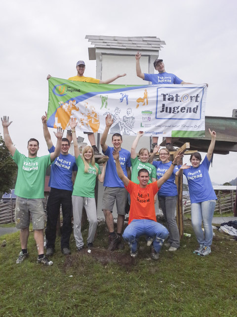 Die Landjugend Arzberg renovierte das Geigentaler Pestkreuz. | Foto: Landjugend Steiermark